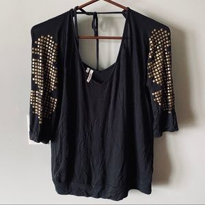 Studio Y studded black shirt